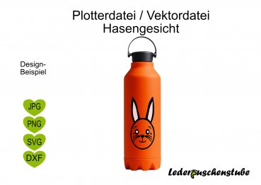 Plotterdatei Vektordatei Hasengesicht